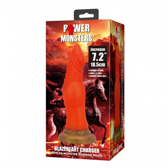 Силиконовый фантазийный фаллоимитатор Hero - 18,5 см.