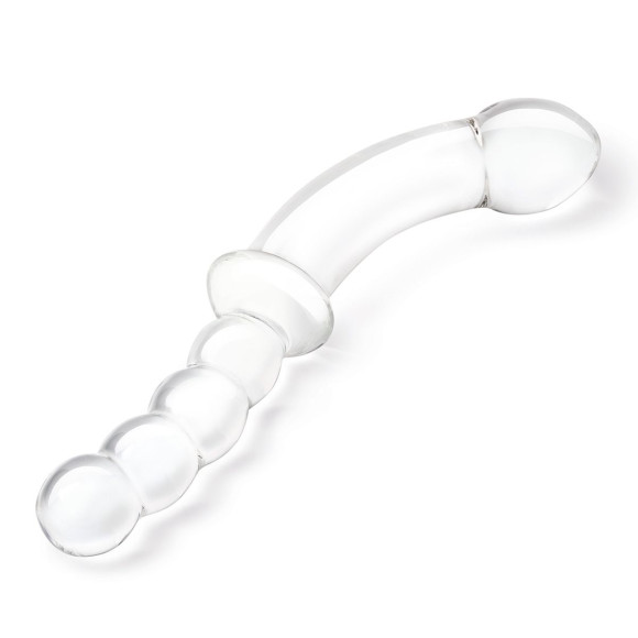 Стеклянный двусторонний фаллоимитатор 12,5’’ Girthy Double Sided Dong With Anal Bead Grip Handle - 32 см. Стеклянный двусторонний фаллоимитатор 12,5’’ Girthy Double Sided Dong With Anal Bead Grip Handle - 32 см.