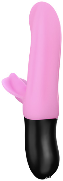 Нежно-розовый пульсатор с клиторальным лепестком Bi Stronic Fusion - 21,5 см.