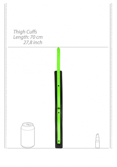 Набор для бондажа Thigh Cuffs with Belt and Handcuffs - размер S-M Набор для бондажа Thigh Cuffs with Belt and Handcuffs - размер S-M