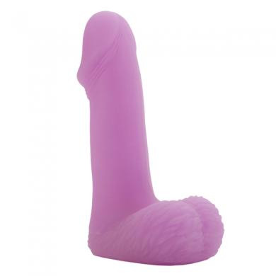 Розовый фаллоимитатор, светящийся в темноте - 19 см.