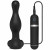 Черный анальный вибромассажер с 10 скоростями - 15 см.