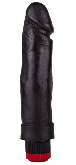 Чёрный вибратор-реалистик с чётко очерченной головкой - 20,5 см. Чёрный вибратор-реалистик с чётко очерченной головкой - 20,5 см.