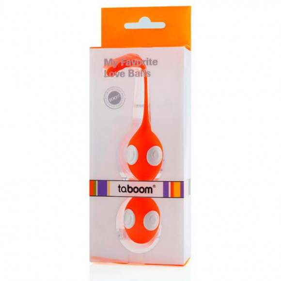 Стильные оранжевые вагинальные шарики Love Balls