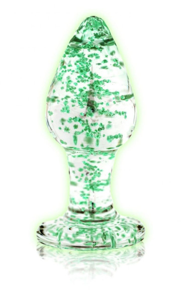 Стеклянная анальная пробка Glow in The Dark Large - 9 см. Стеклянная анальная пробка Glow in The Dark Large - 9 см.