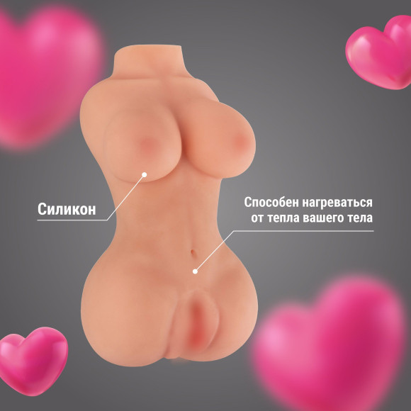 Мужской реалистичный мастурбатор-торс Мужской реалистичный мастурбатор-торс