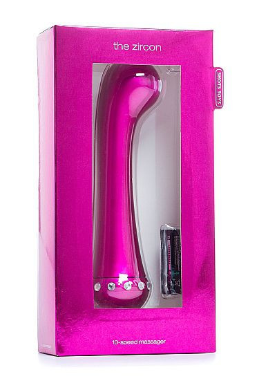 Вибратор для стимуляции точки G The Zircon Pink - 16,7 см.