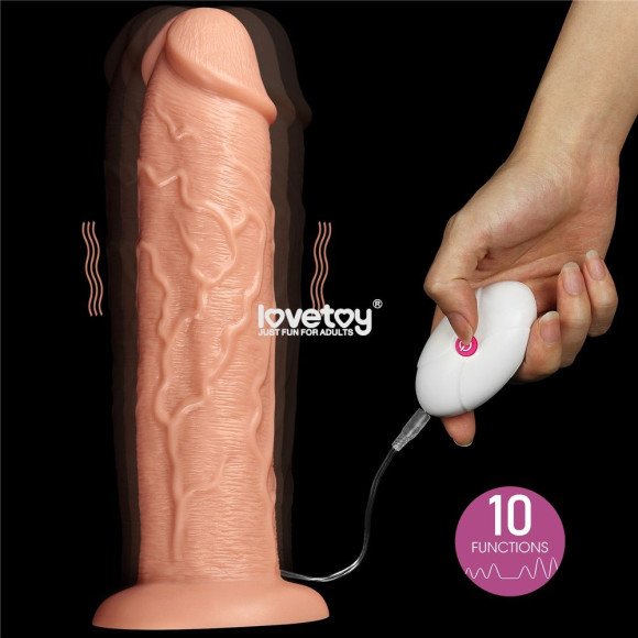 Телесный вибратор-гигант 11 Inch Realistic Long Vibrating Dildo - 28 см. Телесный вибратор-гигант 11 Inch Realistic Long Vibrating Dildo - 28 см.