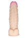 Реалистичный гигантский фаллоимитатор на присоске - 28,5 см.