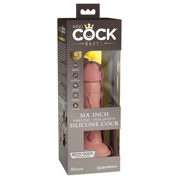 Телесный вибратор-реалистик на присоске 6 Vibrating Silicone Dual Density Cock - 17,8 см. Телесный вибратор-реалистик на присоске 6 Vibrating Silicone Dual Density Cock - 17,8 см.