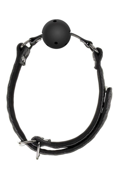 Черный кляп-шарик BALL GAG DIAMOND 