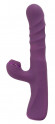 Фиолетовый вибратор-кролик с функцией постукивания и фрикциями 3 Function Rabbit Vibrator - 23,7 см.