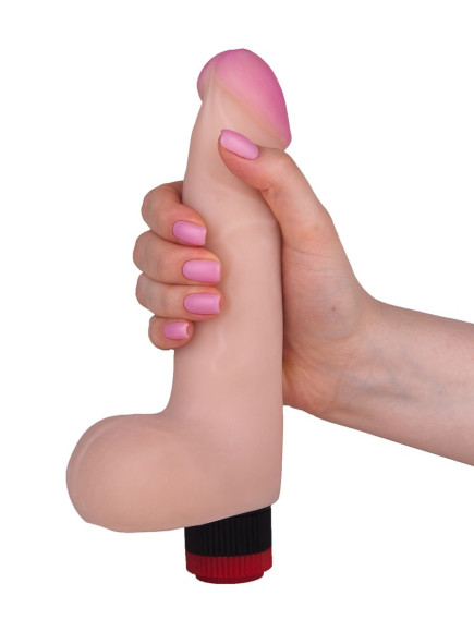 Реалистичный вибратор из материала неоскин - 22,7 см. Реалистичный вибратор из материала неоскин - 22,7 см.