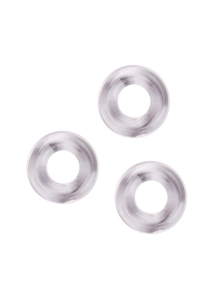 Набор из 3 гладких прозрачных эрекционных колец Набор из 3 гладких прозрачных эрекционных колец