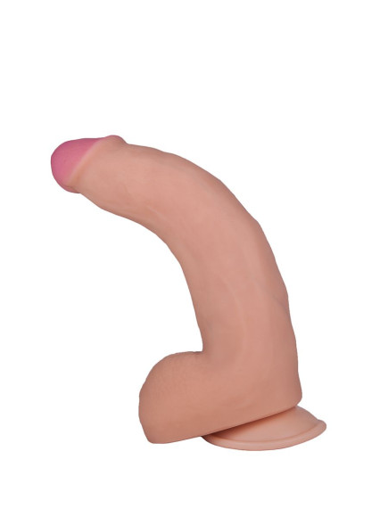 Фаллоимитатор с мошонкой на присоске F LINE - 22 см.