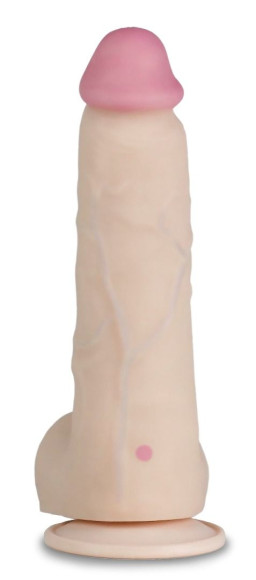 Телесный перезаряжаемый вибратор-реалистик из неоскин - 22 см. Телесный перезаряжаемый вибратор-реалистик из неоскин - 22 см.
