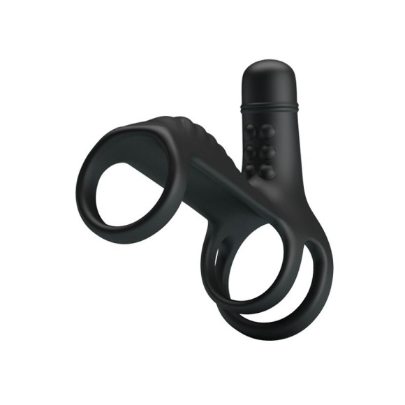 Черная вибронасадка на пенис Vibrating Penis Sling Черная вибронасадка на пенис Vibrating Penis Sling