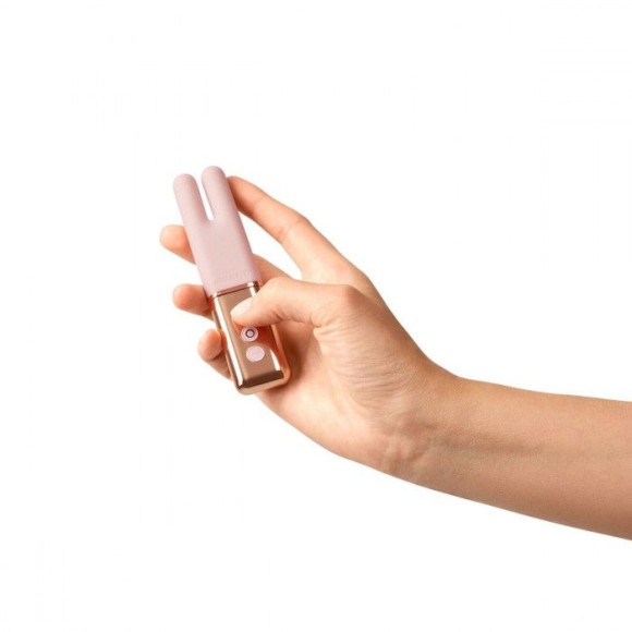 Пудровый двухмоторный мини-вибратор Le Wand Deux Пудровый двухмоторный мини-вибратор Le Wand Deux