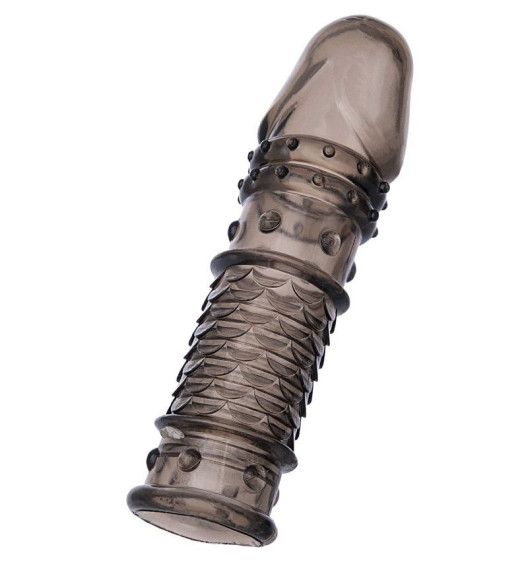 Дымчатая закрытая насадка ToyFa XLover с чешуйками и пупырышками - 13,5 см. Дымчатая закрытая насадка ToyFa XLover с чешуйками и пупырышками - 13,5 см.