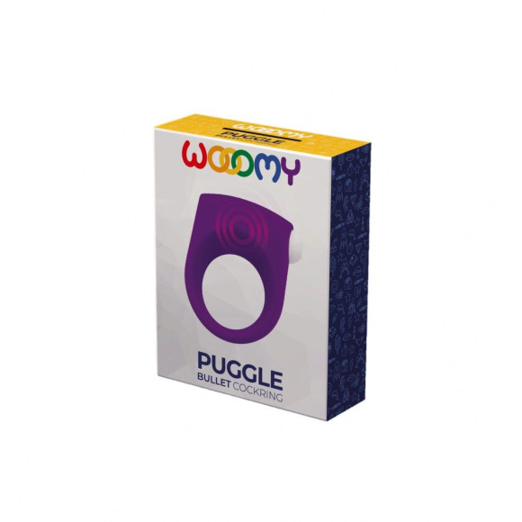 Фиолетовое эрекционное кольцо Puggle Vibrating Ring with Bullet Фиолетовое эрекционное кольцо Puggle Vibrating Ring with Bullet