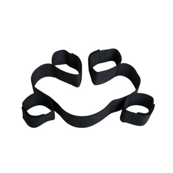 Черный фиксатор ног и запястий на липучках Черный фиксатор ног и запястий на липучках