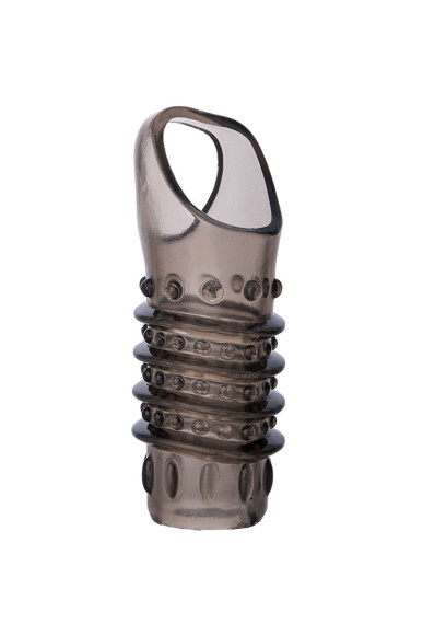 Открытая дымчатая насадка с точками и рёбрами ToyFa XLover - 11,5 см. Открытая дымчатая насадка с точками и рёбрами ToyFa XLover - 11,5 см.