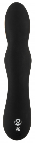 Черный вибратор-электростимулятор для точки G - 20,2 см.