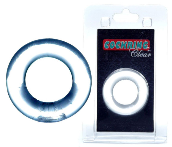 Прозрачное эрекционное кольцо без рельефа Прозрачное эрекционное кольцо без рельефа