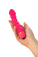 Розовый рельефный вибростимулятор точки G - 16 см.