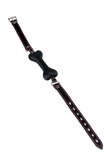 Черный кляп-трензельTOYFA Theatre в виде косточки Черный кляп-трензельTOYFA Theatre в виде косточки