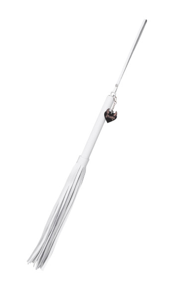 Белая кожаная плеть - 50 см. Белая кожаная плеть - 50 см.