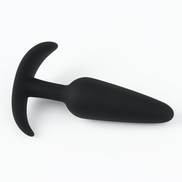 Черная силиконовая анальная пробка Soft-touch - 10 см. Черная силиконовая анальная пробка Soft-touch - 10 см.