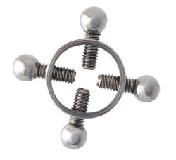 Серебристые зажимы для сосков на винтах Серебристые зажимы для сосков на винтах