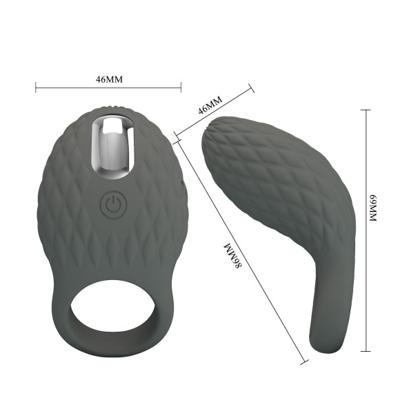 Серое эрекционное виброкольцо Серое эрекционное виброкольцо