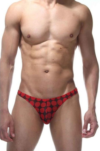 Мужские трусы-тонга в крупный горох Мужские трусы-тонга в крупный горох