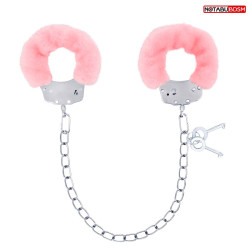Металлические оковы с мягкой нежно-розовой опушкой Металлические оковы с мягкой нежно-розовой опушкой