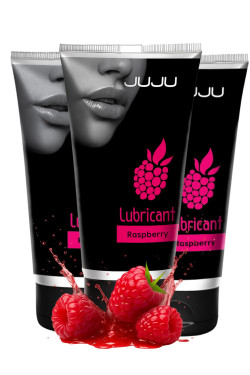 Набор из 3 съедобных лубрикантов JUJU со вкусом малины Набор из 3 съедобных лубрикантов JUJU со вкусом малины