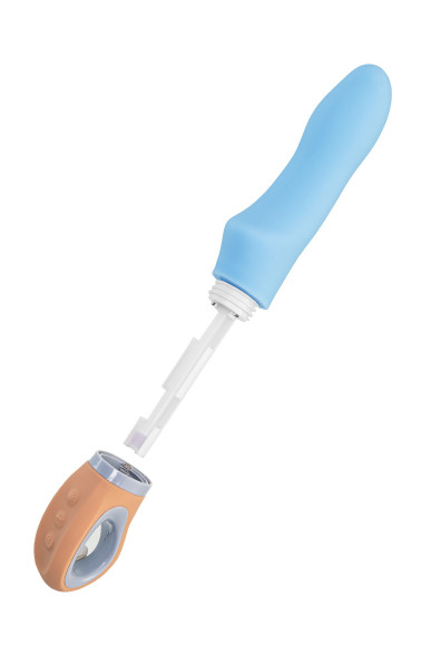 Голубой силиконовый вибратор Bluebell - 18,5 см. Голубой силиконовый вибратор Bluebell - 18,5 см.