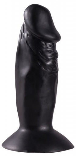 Чёрный анальный фаллос MENZSTUFF TINY HEAD - 13 см.