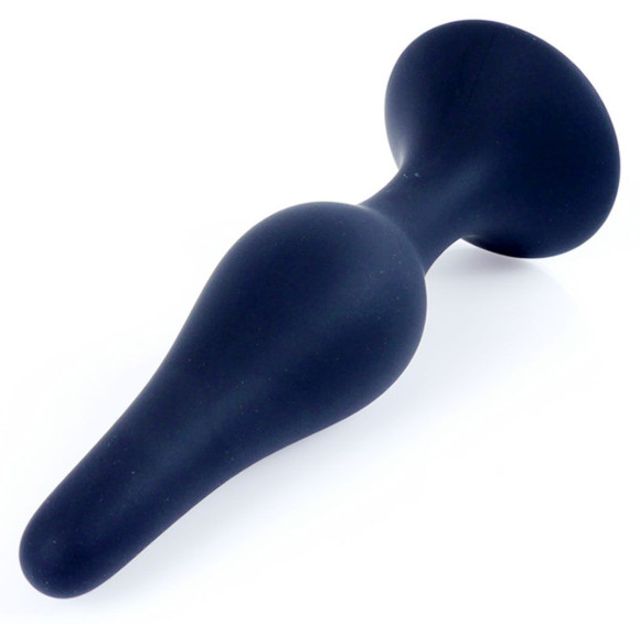 Черная анальная втулка на присоске - 11 см. Черная анальная втулка на присоске - 11 см.