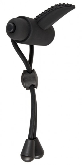 Чёрно лассо на пенис BLACK VELVETS с вибрацией