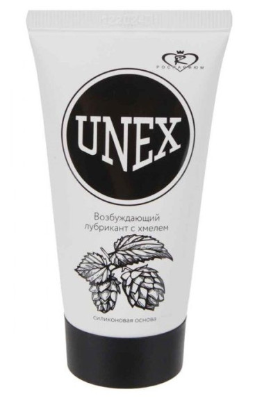 Возбуждающий лубрикант с хмелем на силиконовой основе Unex - 50 мл. Возбуждающий лубрикант с хмелем на силиконовой основе Unex - 50 мл.