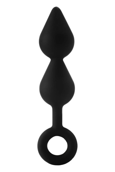 Черный анальный стимулятор XL Double Drop Plug - 20 см. Черный анальный стимулятор XL Double Drop Plug - 20 см.