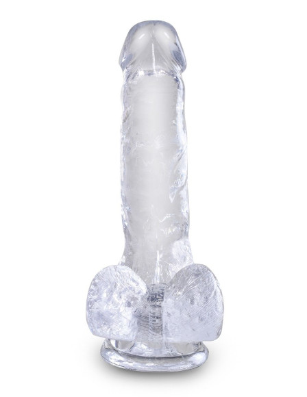 Прозрачный фаллоимитатор King Cock Clear 6 Cock with Balls - 17,8 см. Прозрачный фаллоимитатор King Cock Clear 6 Cock with Balls - 17,8 см.