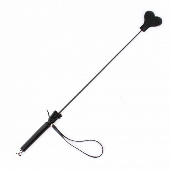 Чёрный стек с шлепком в виде сердца - 61 см. Чёрный стек с шлепком в виде сердца - 61 см.