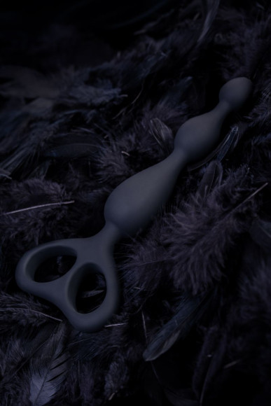 Черная анальная цепочка Aquilae - 18 см. Черная анальная цепочка Aquilae - 18 см.