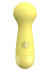 Жёлтый вибромассажер CARA SMALL WAND YELLOW - 14 см.