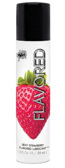 Лубрикант Wet Flavored Sexy Strawberry с ароматом клубники - 30 мл. Лубрикант Wet Flavored Sexy Strawberry с ароматом клубники - 30 мл.