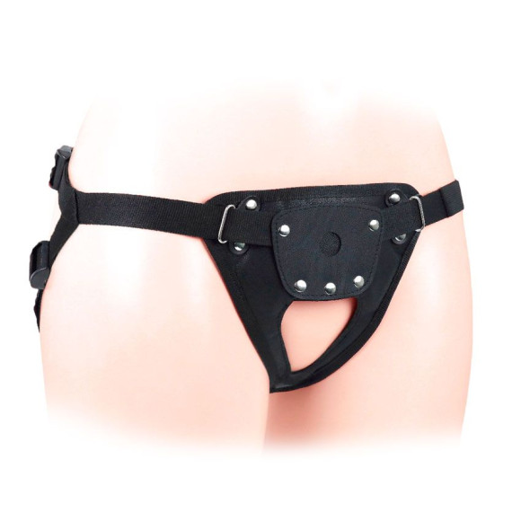 Черные трусики для страпона в комплекте с коннектором Черные трусики для страпона в комплекте с коннектором