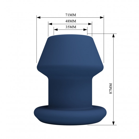 Синяя анальная пробка с открытым каналом - 8,7 см. Синяя анальная пробка с открытым каналом - 8,7 см.